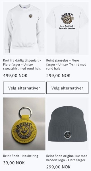 Reint Snob-klær og effekter